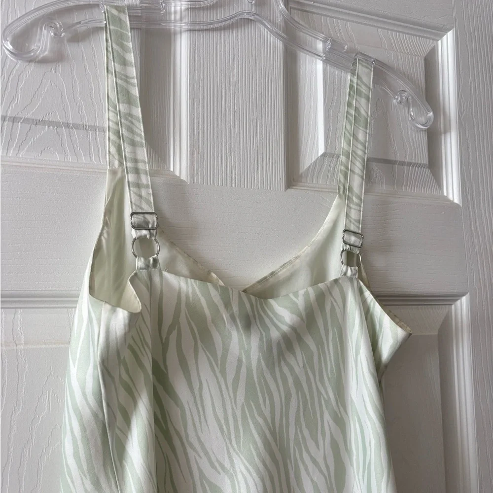 Dynamite Cream Midi Slip Dress Spaghetti Strap V-Neck - Picture 6 of 6